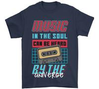 Musica Nell'Anima Ascoltata Dall'Universo Uomo T-Shirt 100% Cotone