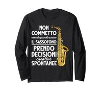 Musica Non Commetto Errori Quando Suono Il Sassofono Maglia a Manica