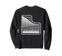 Musica Note Organo Tastiera Pianoforte Pianista Pianisti Felpa