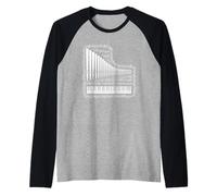 Musica Note Organo Tastiera Pianoforte Pianista Pianisti Maglia con Maniche Raglan