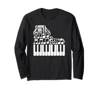 Musica Note Pianista Tastiera Pianoforte Pianisti Maglia a Manica