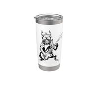Musica per chitarra per cani American Pitbull Bully Staffy Bull Terrier Bicchiere termico in acciaio inox doppia parete