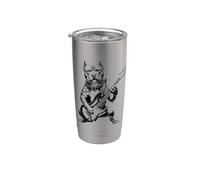 Musica per chitarra per cani American Pitbull Bully Staffy Bull Terrier Bicchiere termico in acciaio inox doppia parete