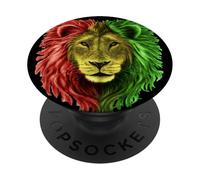 Musica reggae, leone giamaicano PopSockets PopGrip Adesivo