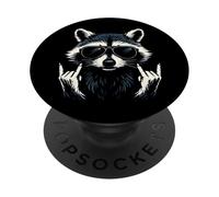 Musica Retro Raccoon Rock PopSockets PopGrip Adesivo