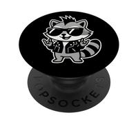Musica Retro Raccoon Rock PopSockets PopGrip Adesivo