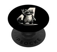 Musica Retro Raccoon Rock PopSockets PopGrip Adesivo