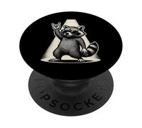 Musica Retro Raccoon Rock PopSockets PopGrip Adesivo