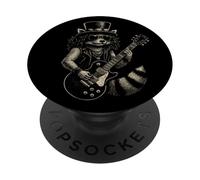 Musica Retro Raccoon Rock PopSockets PopGrip Adesivo
