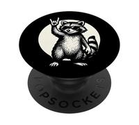 Musica Retro Raccoon Rock PopSockets PopGrip Adesivo