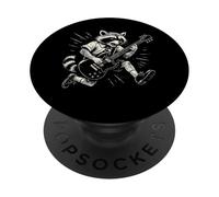 Musica Retro Raccoon Rock PopSockets PopGrip Adesivo