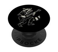 Musica Retro Raccoon Rock PopSockets PopGrip Adesivo