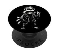 Musica Retro Raccoon Rock PopSockets PopGrip Adesivo