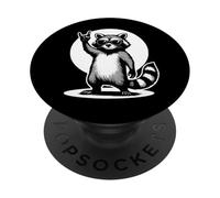 Musica Retro Raccoon Rock PopSockets PopGrip Adesivo