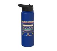 Musica - Retro Rewind cassetta 80's Good Old Times Stainless Steel Insulated Water Bottle