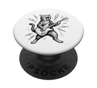 Musica Rock Guitar Cat PopSockets PopGrip Adesivo