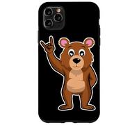 Musica rock retrò del simpatico orso bruno Custodia per iPhone 11 Pro Max