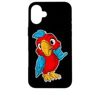 Musica rock retrò di Cute Red Parrot Custodia per iPhone 16 Plus