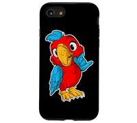 Musica rock retrò di Cute Red Parrot Custodia per iPhone SE (2020) / 7/8