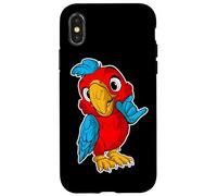 Musica rock retrò di Cute Red Parrot Custodia per iPhone X/XS