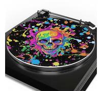 Musica Skull Giradischi Mat Giradischi Vinile Pad Audiophile 30,5 cm 3mm Feltro Antistatico Anti-Shake Slipmat LP Vinyl Record
