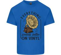 Musica Suoni Better Su Vinile Records Dj Uomo Cotone T-Shirt