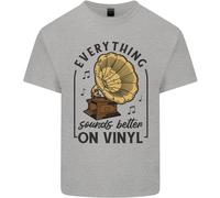 Musica Suoni Better Su Vinile Records Dj Uomo Cotone T-Shirt