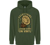 Musica Suoni Better Su Vinile Records LP Dj Bambini Felpa con Cappuccio