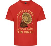 Musica Suoni Better Su Vinile Records LP Dj Uomo Cotone T-Shirt