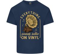 Musica Suoni Better Su Vinile Records LP Dj Uomo Cotone T-Shirt