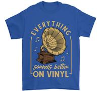 Musica Suoni Better Su Vinile Records LP Dj Uomo T-Shirt 100% Cotone