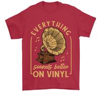 Musica Suoni Better Su Vinile Records LP Dj Uomo T-Shirt 100% Cotone