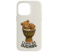 Musica - Teddy su un tamburo Djembe con un messaggio 1 - Fan Fun Custodia per iPhone 14 Pro Max