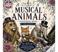 Musical Animals: Colouring Book for Adults