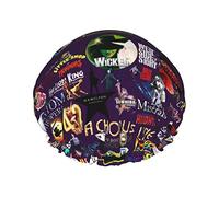 Musical Broadway Collage Riutilizzabile Impermeabile Lavabile Regolabile Adatto a donne Tutte le lunghezze di capelli Cuffia da a