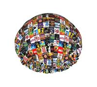 Musical Broadway Collage Riutilizzabile Impermeabile Lavabile Regolabile Adatto a donne Tutte le lunghezze di capelli Cuffia da a