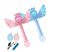 Musical Bubble Wand For Kids - Dreamy LED Lighted Prop | Rechargeable Bubble Machine With Music For Boys Girls Ages 3-8 | Magiçal Cosplay Toy Masquerade Travel Playground Backyard Party Princess Birth