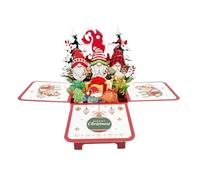 Musical Christmas Gnome Card, Paper Christmas Card With Lights, Happy Holiday Greeting Card, Pop Up Christmas Decoration Card, Light And Sound Christmas Card for Kids
