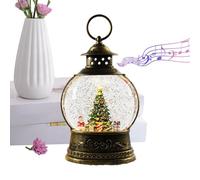 Musical Christmas Snow Globe,Eye-Eye-Catching Battery Powered Seasonal Decoration - Stable Musical Snow Globe | For Family Indoor Holiday Party Gathering Bedroom Living Room Workplace Fireplace
