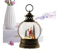 Musical Christmas Snow Globe - Santa Snowglobes, USB e batteria Powered Musical Snow Globe, ornamento con glitter e, ornamento di Natale per feste di vacanza, decorazione fireplace