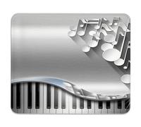 Musical Elegance Piano Keys And Notes Tappetino per Mouse Portatile Mousepad Lavabile Tappetini Mouse per Gioco Laptop Ufficio 25X30Cm