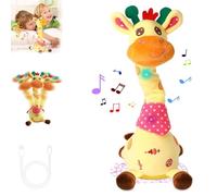 Musical Giraffe Toy, Dancing Talking Giraffe Toys, Sings, Dances & Repeats What You Say, Interactive Mimicking Toy with Recording, Shining LED Lights and Energetic Twisting Dance (1pcs)