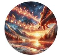 Musical Instrument Puzzle Rotondo 1000 Pezzi Puzzle Creative Painting Art Jigsaw Puzzle Adulti Ifficile E Impossibile Per Adulti Per Amici Di Famiglia Rotonda 1000pcs (67.5x67.5cm)