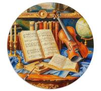 Musical Instrument Puzzle Rotondo 1000 Pezzi Puzzle Creative Painting Art Puzzle Per Adulti Giocattolo Puzzle Antistress Idea Regalo Per Lei O Lui Rotonda 1000pcs (67.5x67.5cm)