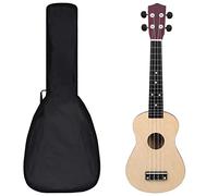 Musical Instruments - Hobbies & Creative Arts - Ukulele soprano con borsa per bambini in legno chiaro 58,4 cm