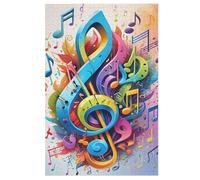 Musical Note 1000 Pezzi Puzzle in Legno- Giochi Relax-rompicapo Puzzles Per Bambini E Adulti Regali 78×53cm