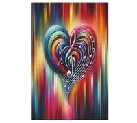 Musical Note 1000 Pezzi Puzzle in Legno- Giochi Relax-rompicapo Puzzles Per Bambini E Adulti Regali 78×53cm