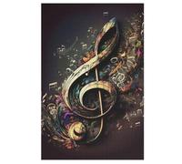 Musical Note Legno Puzzle 1000 Pezzi,Per Adulti E Giovani,Challenge,Puzzle 3d Impossibili, Stampa Di Alta Qualità Regalo 78×53cm