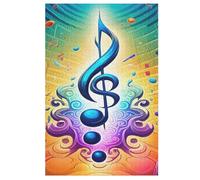 Musical Note Puzzle in Legno 1000 Pezzi, Per Adulti Bambino, Collezione Challenge, Puzzles Impossibili, Stampa Di Alta Qualità 78×53cm