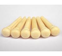 MUSICAL STRING Chitarra Ponte Pin Real Bone Per Acustica Classica 1 Set 6 Pz Standred Bianco